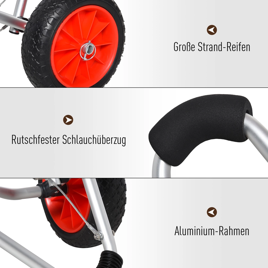 HOMCOM Bootswagen klappbar silber
