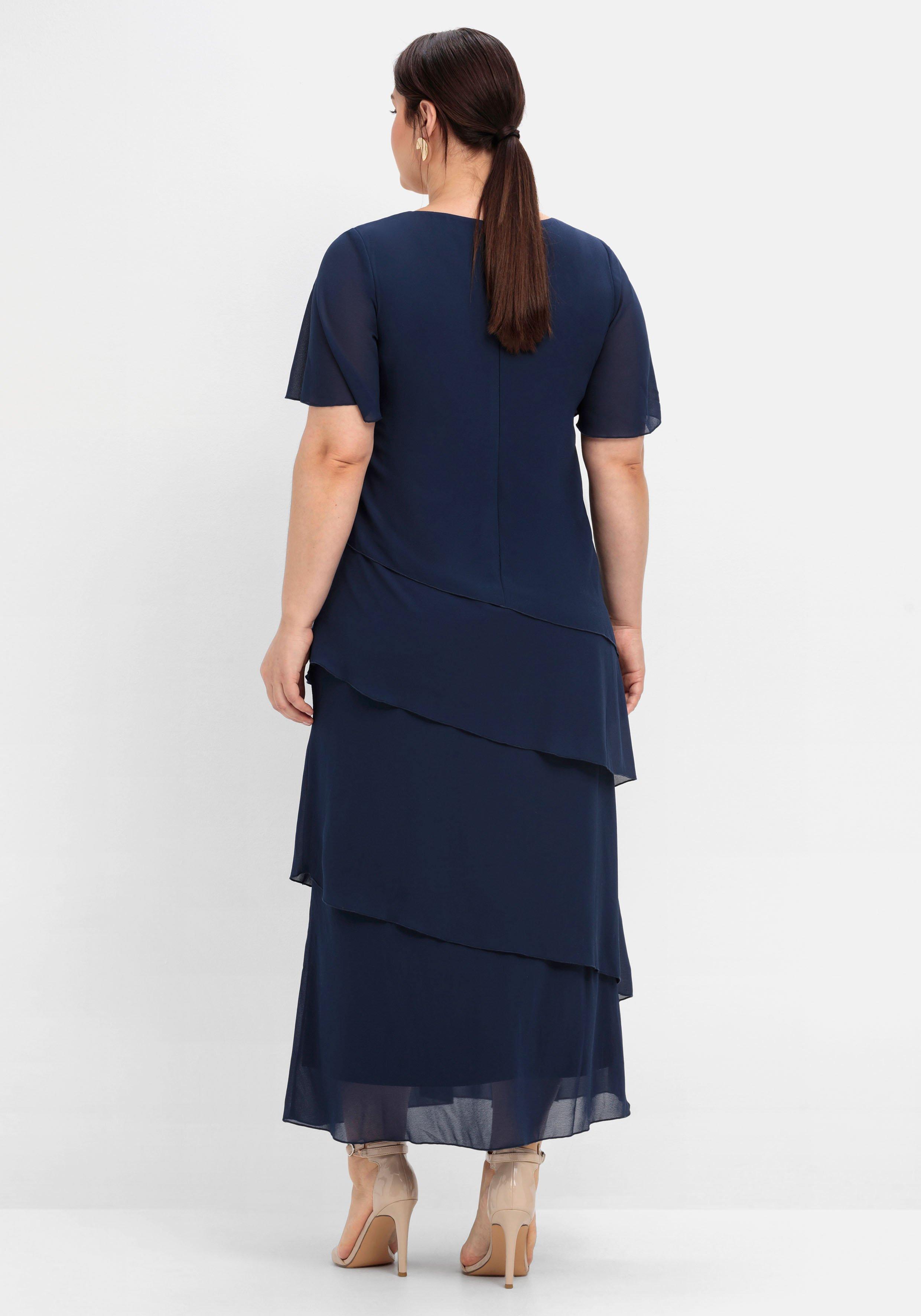 Cocktailkleid im Lagenlook mit Volants