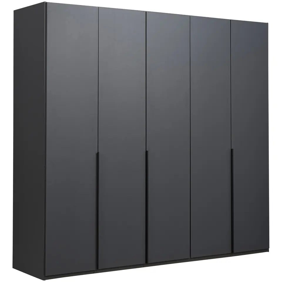 Kledingkast Milaan 5-deurs - grafiet - 236x225x58 cm