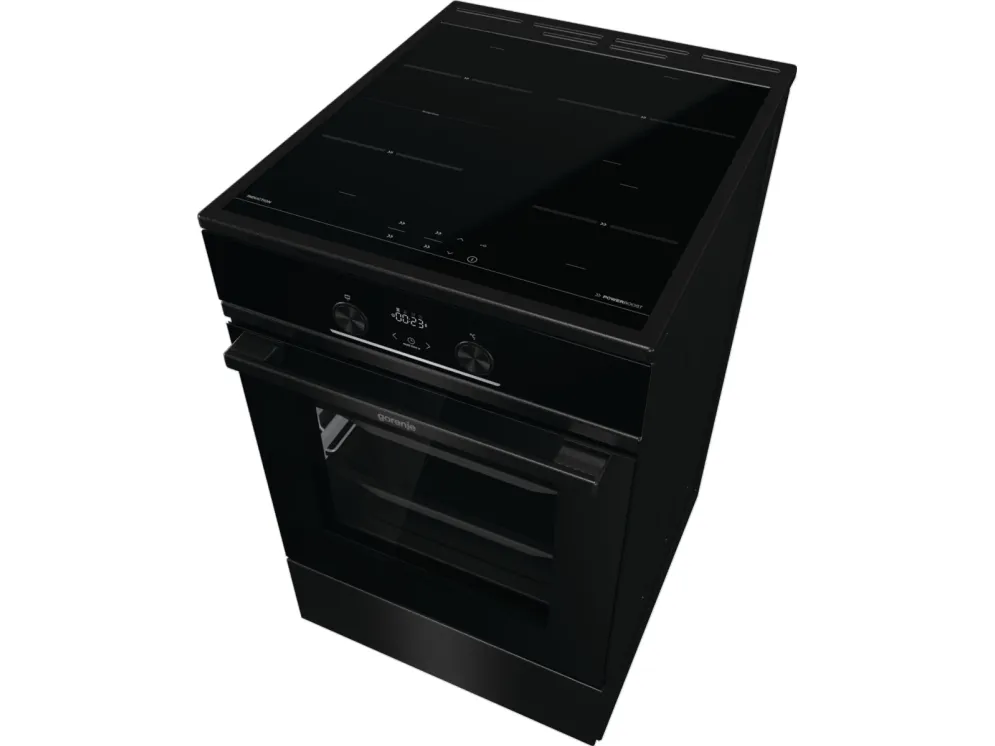 Gorenje Advanced GEIT5C60BPG - Komfur - fritstående - bredde: 50 cm - dybde: 59.4 cm - højde: 85 cm - med selv-rengøring - sort