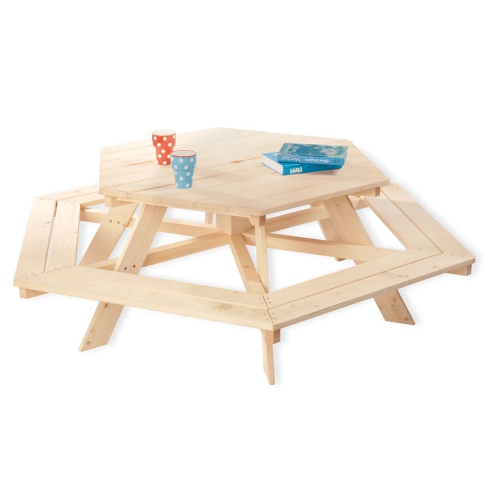 Ensemble de table et banc pour enfants nicki 6-eck