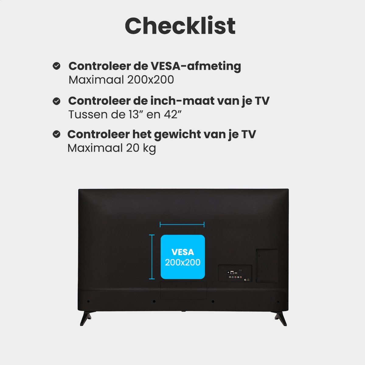 Auronic draaibaar en kantelbare TV Beugel - 13-42 inch