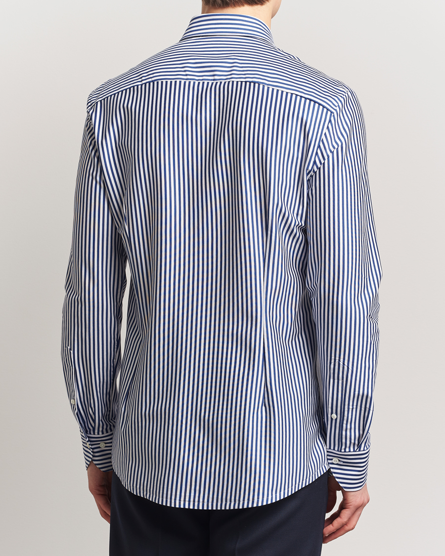 Stenströms Striped Jersey Shirt Navy