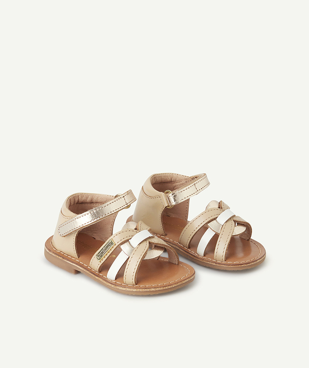 LES TROPEZIENNES PAR M BELARBIsandales ouvertes bébé fille badari beige et coloris irisés
