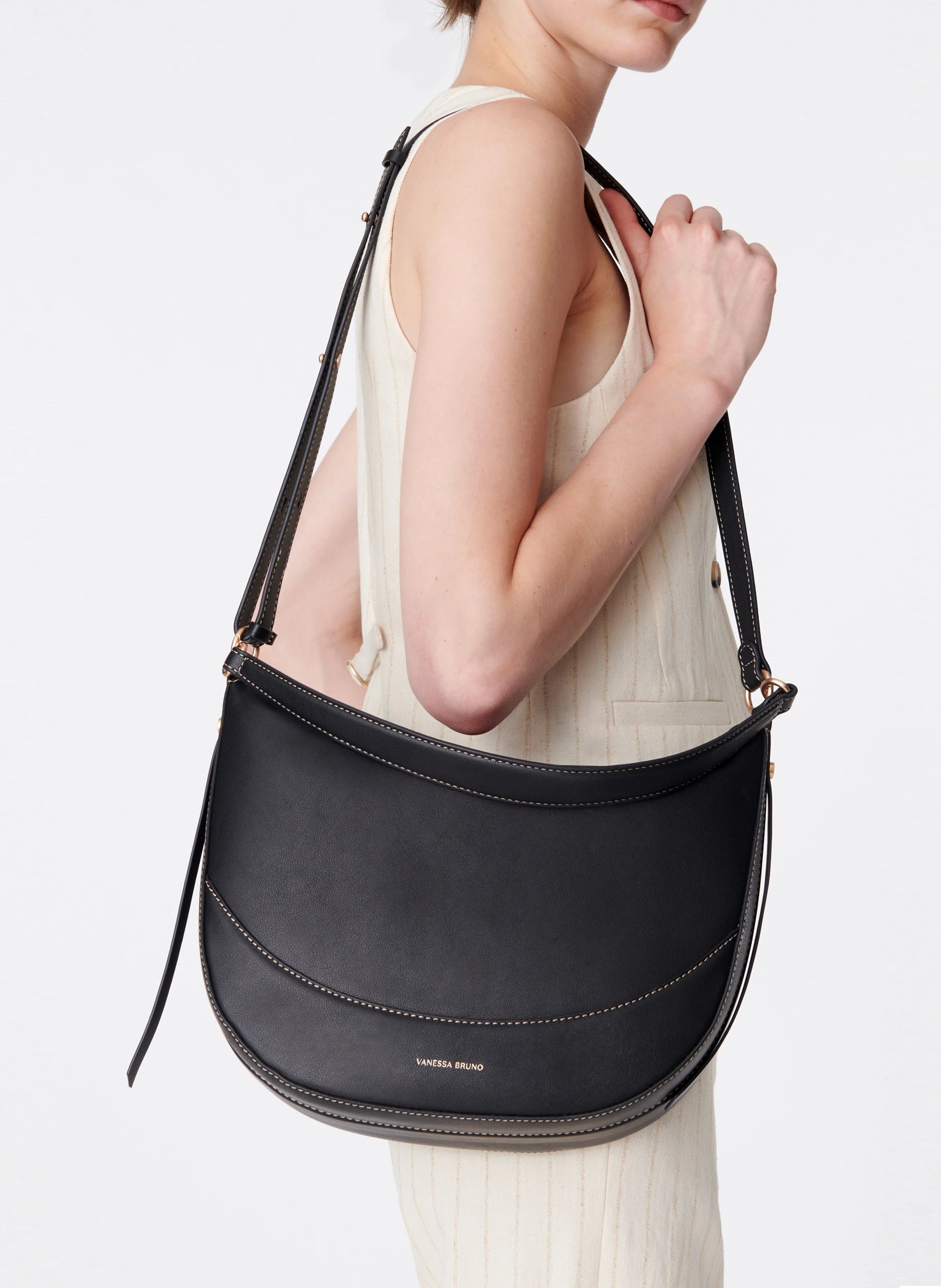 DAILY - Sac épaule en cuir | Noir