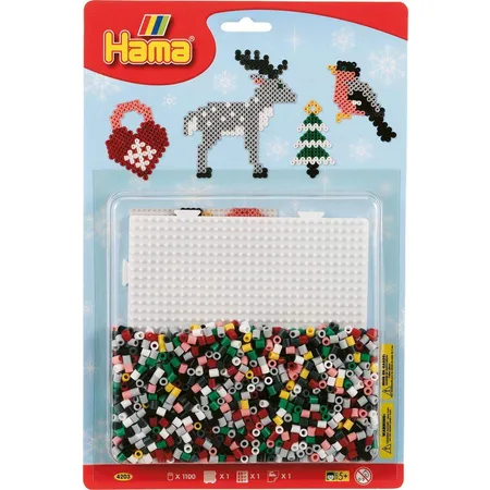 Hama Bügelperlen Weihnachtszeit, ca. 1100 Bügelperlen und Stiftplatte