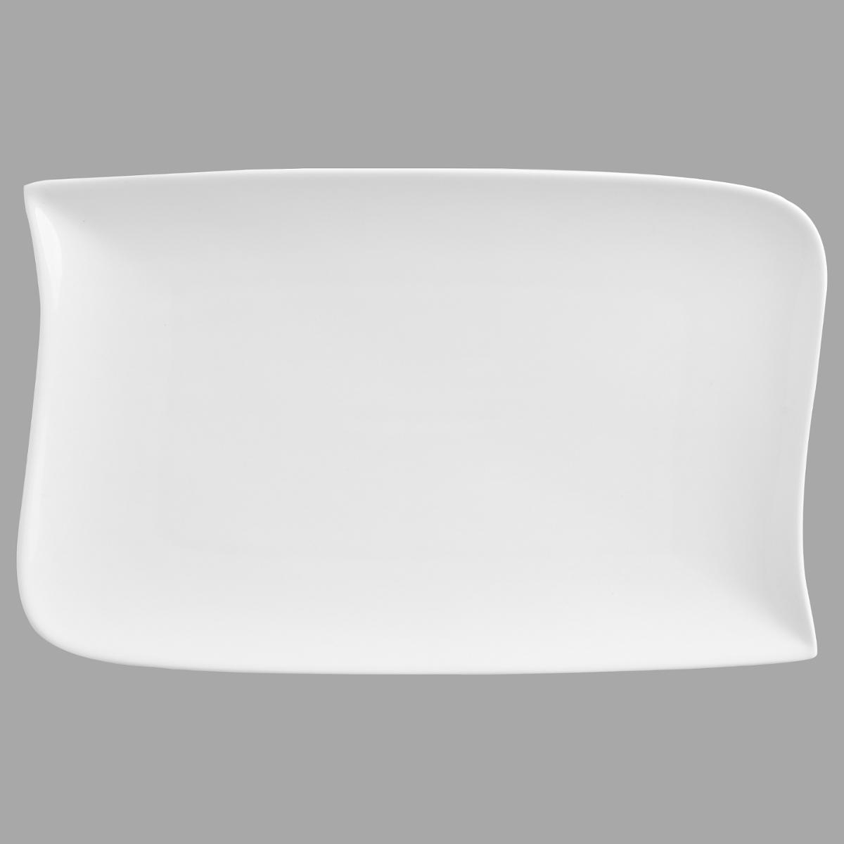 ASSIETTE PLATE RECTANGLE VAGUE 28X18CM