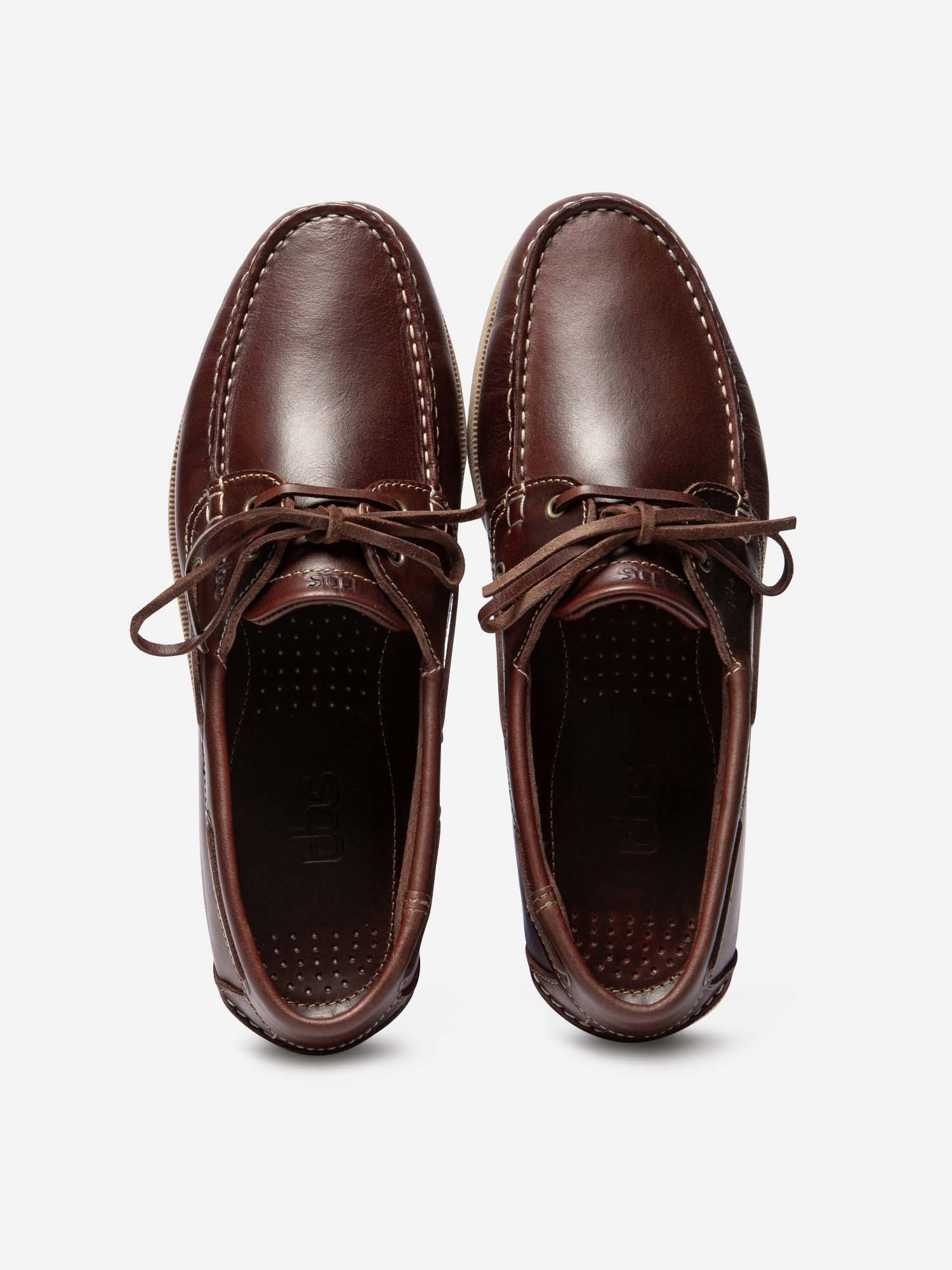 Chaussures Bateau Homme Cuir Acajou