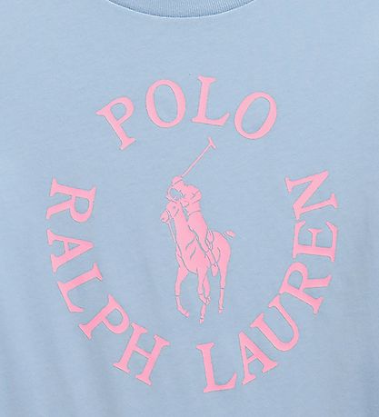 Polo Ralph Lauren T-Shirt - Longwood - Hellblau m. Pink