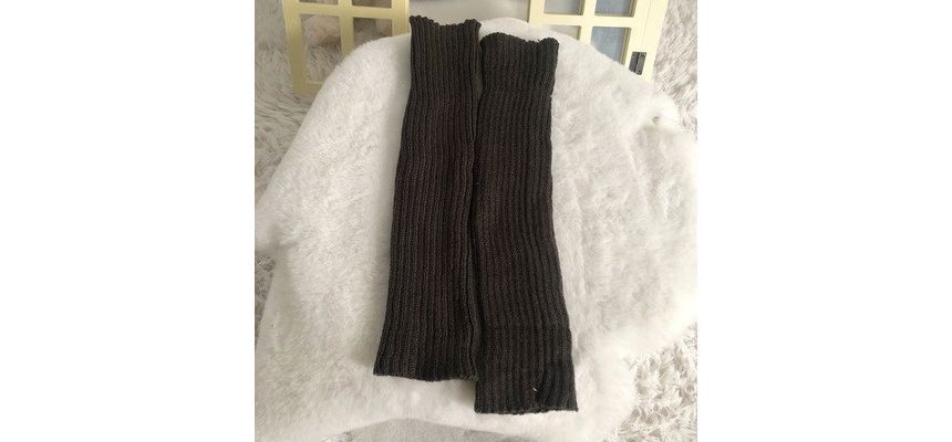 laceyleft - Geribbelde beenwarmers in effen kleur (verschillende designs)