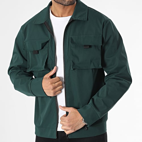 Veste Zippée Vert Foncé