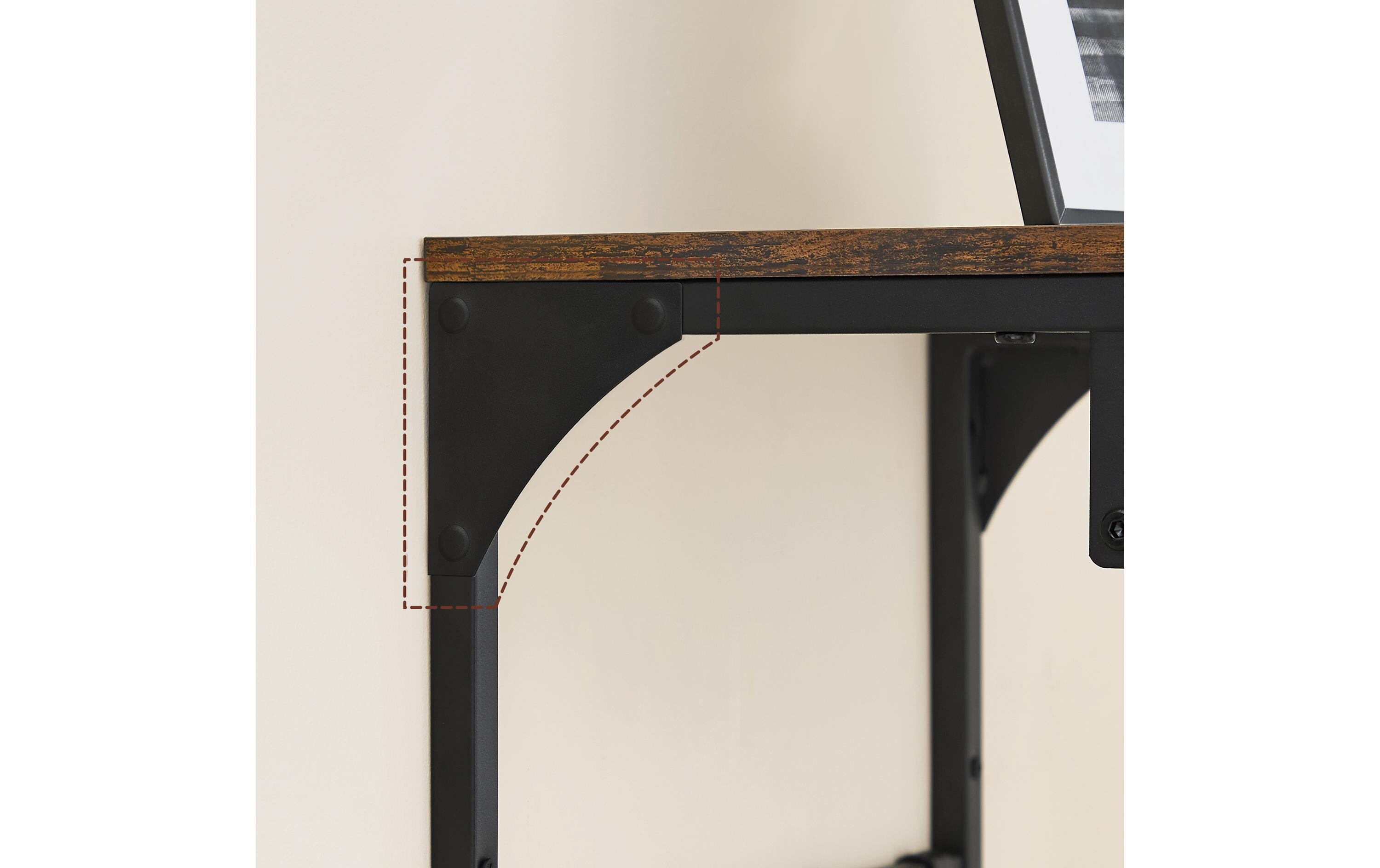 Wandgarderobe mit 8 Haken 40 x 24 cm, Braun/SchwarzWandgarderobe