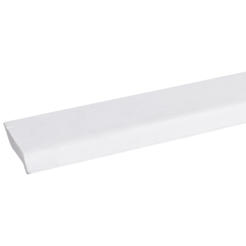 Glaslat met neus hardhout wit gegrond 18x55 mm 270 cm