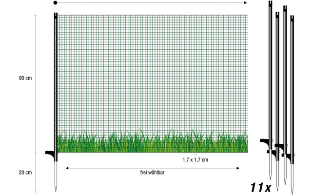 Horizont Flex Hundezaun Höhe 90 cm