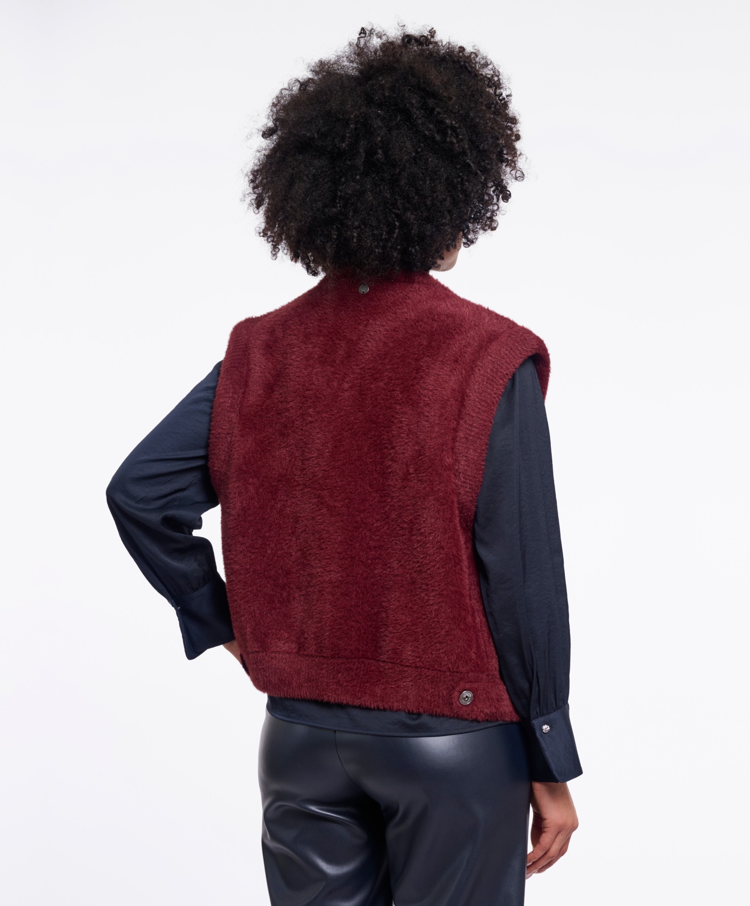 Rino & pelle Dames gilet rood