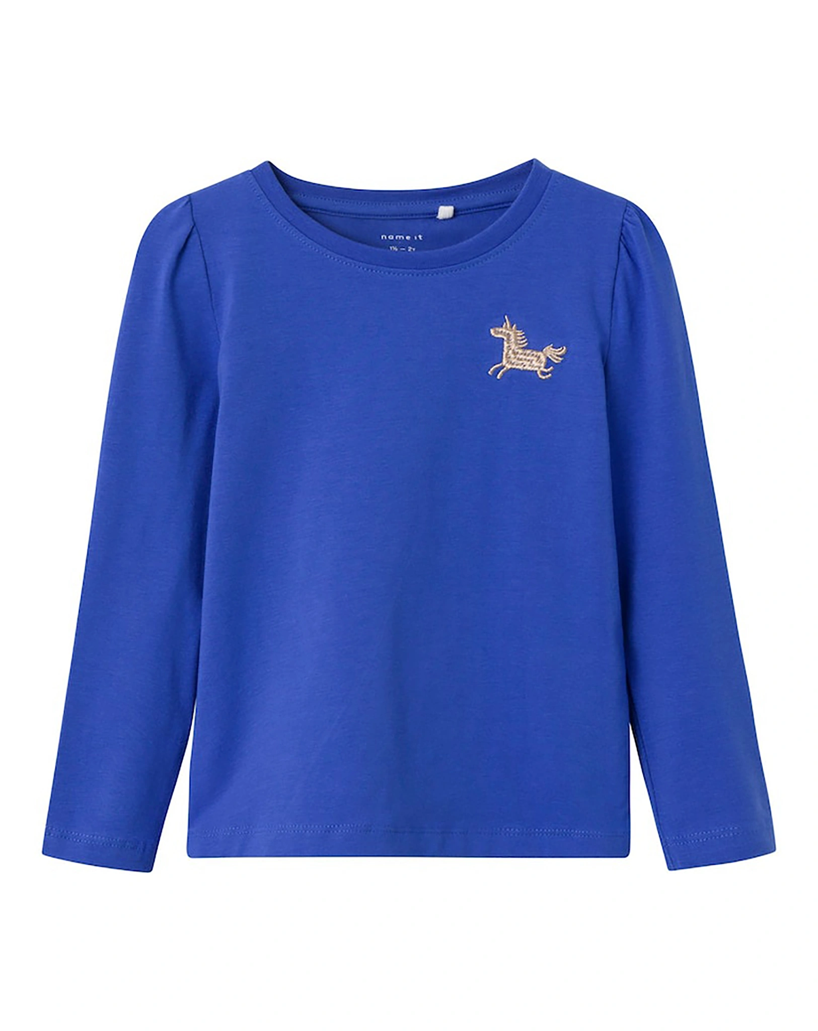 Langarmshirt NMFNILLIE UNICORN in dazzling blue