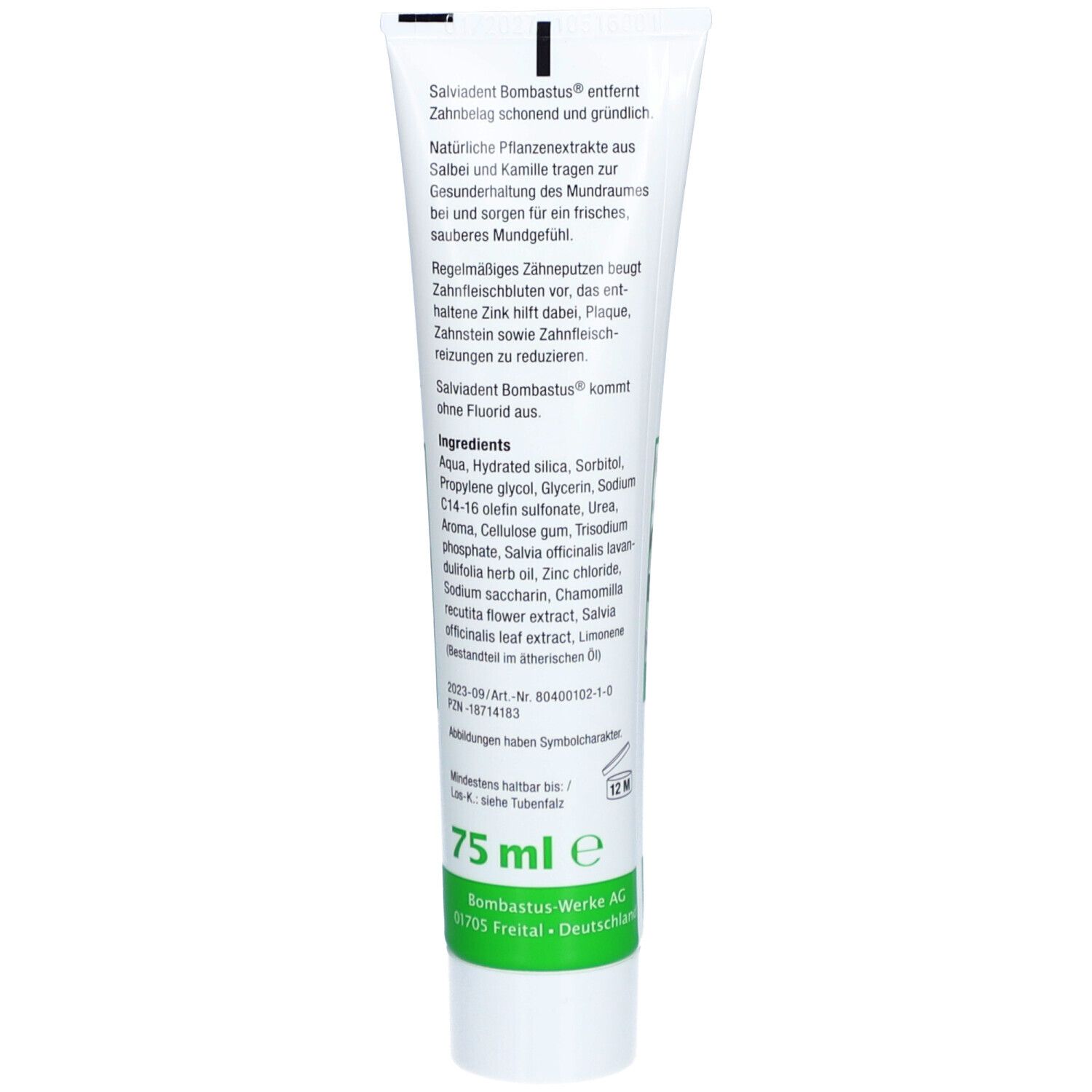 Salbei-Zahncreme Salviadent Bombastus
