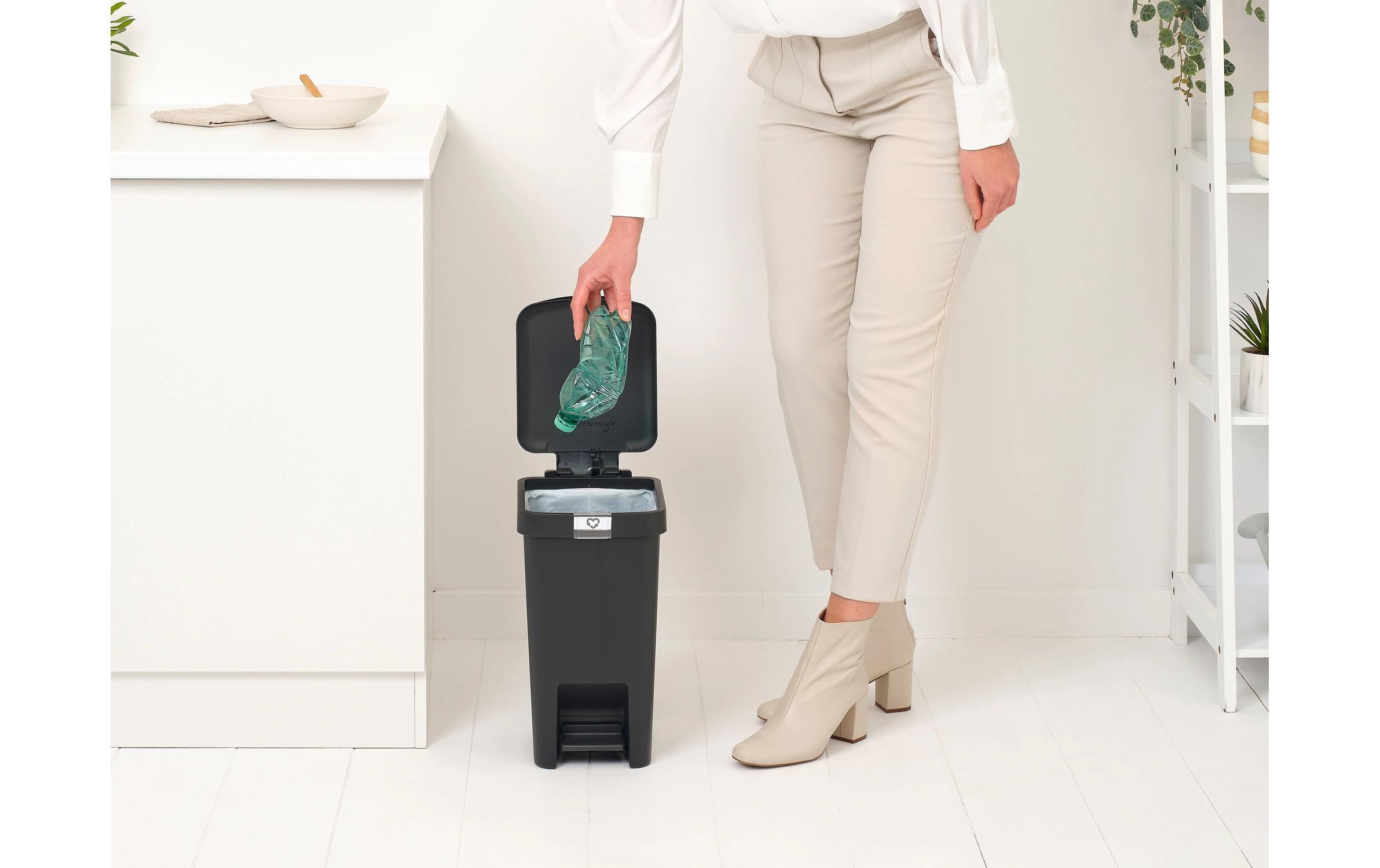 Recyclingbehälter StepUp 10 l, DunkelgrauTreteimer für Recycling Materialien