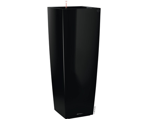 Lechuza Cubico Alto 40 plantenbak complete set H 105 cm zwart