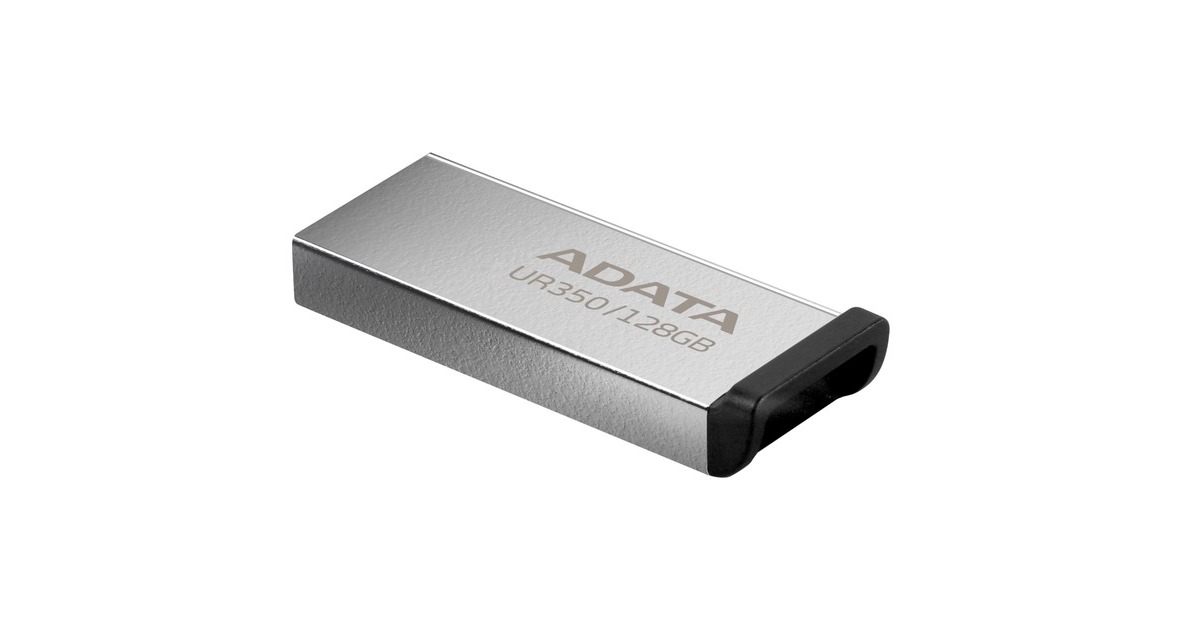 ADATAUR350 128 GB usb-stick  (nikkel/zwart, USB-A 3.2 Gen 1 (5 Gbit/s))