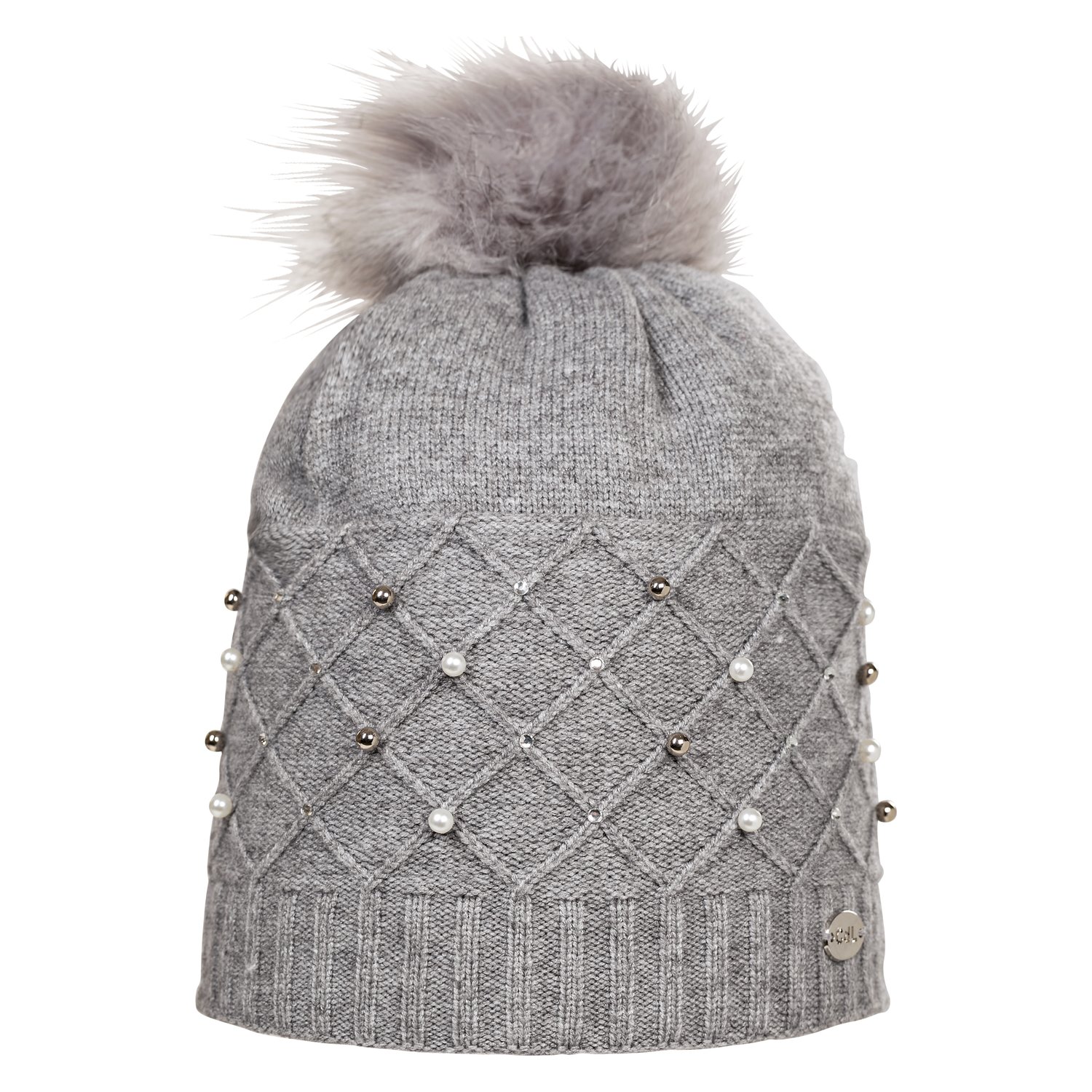 Cheval de Luxe Mütze mit Bommel  - grey - Einheitsgröße