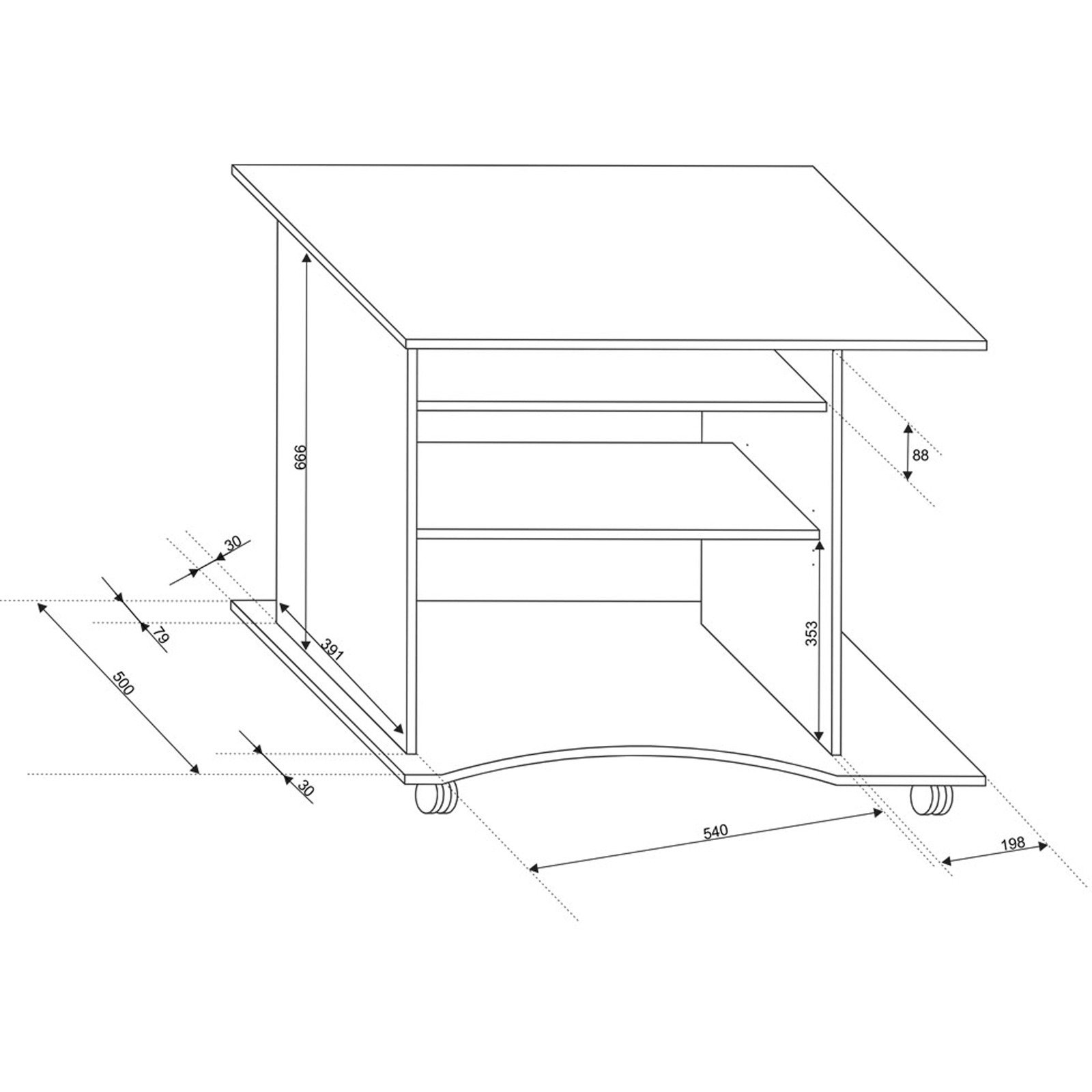 Schreibtisch Pepe Dekor Eiche Artisan 80 x 75 x 50 cm