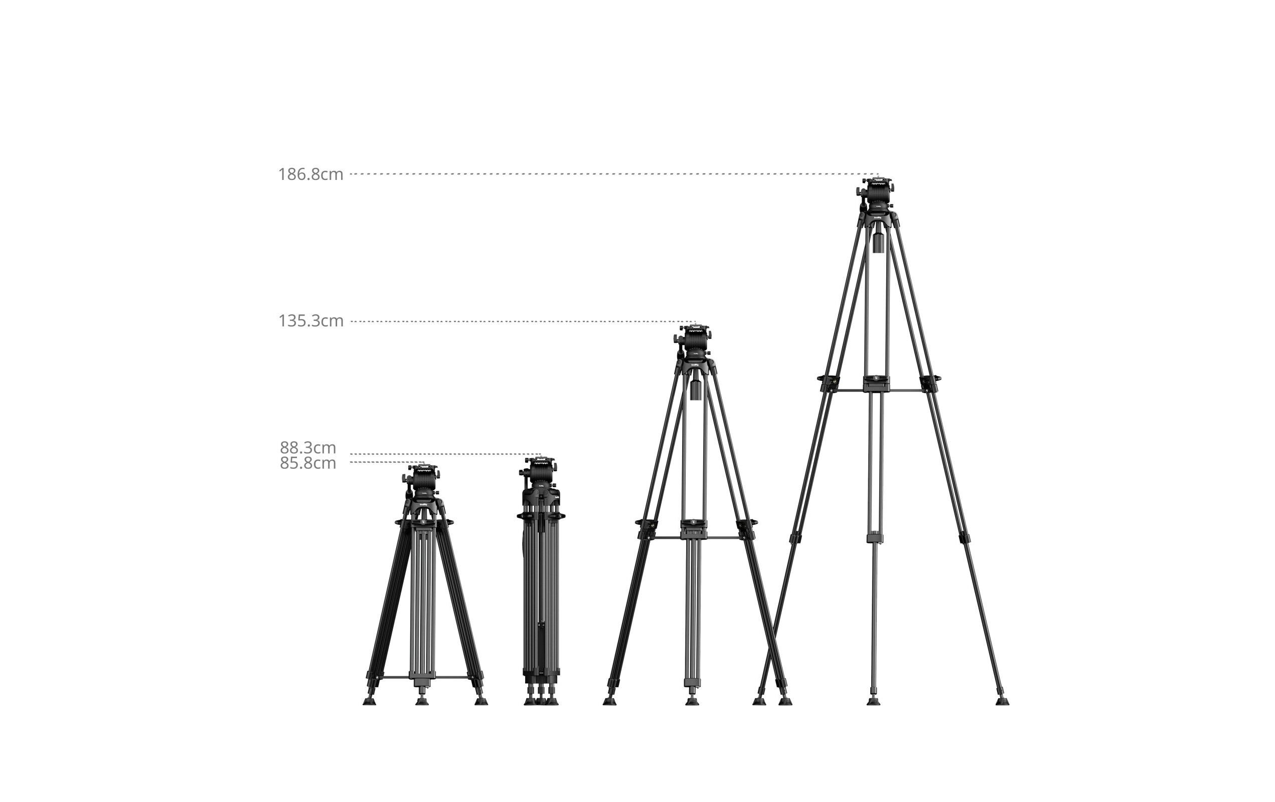 FSD14 FreeSpeed Hochleistungs-Stativ aus Aluminiumlegierung<br>Entwickelt für die Videografie und kombiniert schnelle Einsatzbereitschaft mit aussergewöhnlicher Stabilität