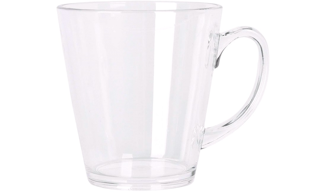 Kaffe-/Te krus i klar polycarbonat, 35cl. 2-stk.
