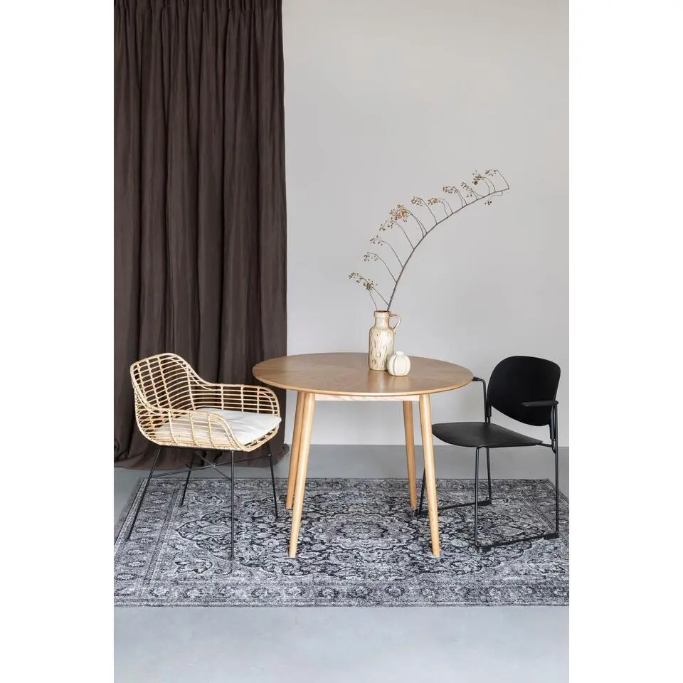 Housecraft Fabio Eettafel Rond Hout 100 cm Naturel