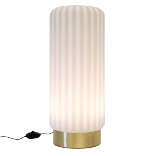 Dentelles Tall XL Lampe mit Kabel und Dimmer - goldener Fuss