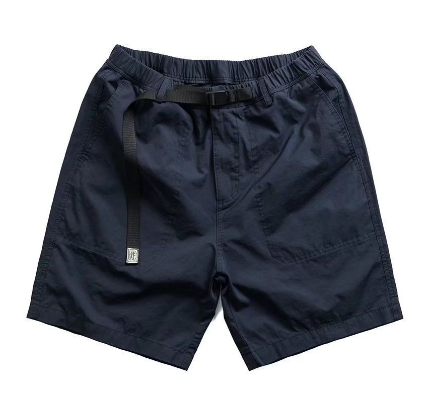 Acrius - Mid Rise Plain Shorts