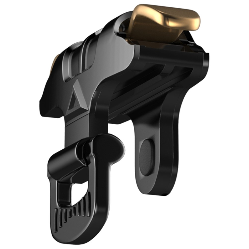 (2er Set) Mobile Smartphone Game Controller mit Drei Schultertasten für FPS / TPS Spiele Gaming - Schwarz / Gold