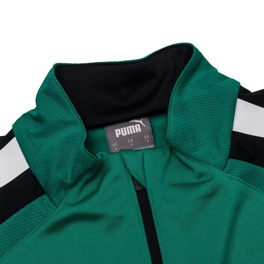 PUMA Maillot d'Entraînement teamLIGA Fermeture Éclair 1/4 - Vert/Noir