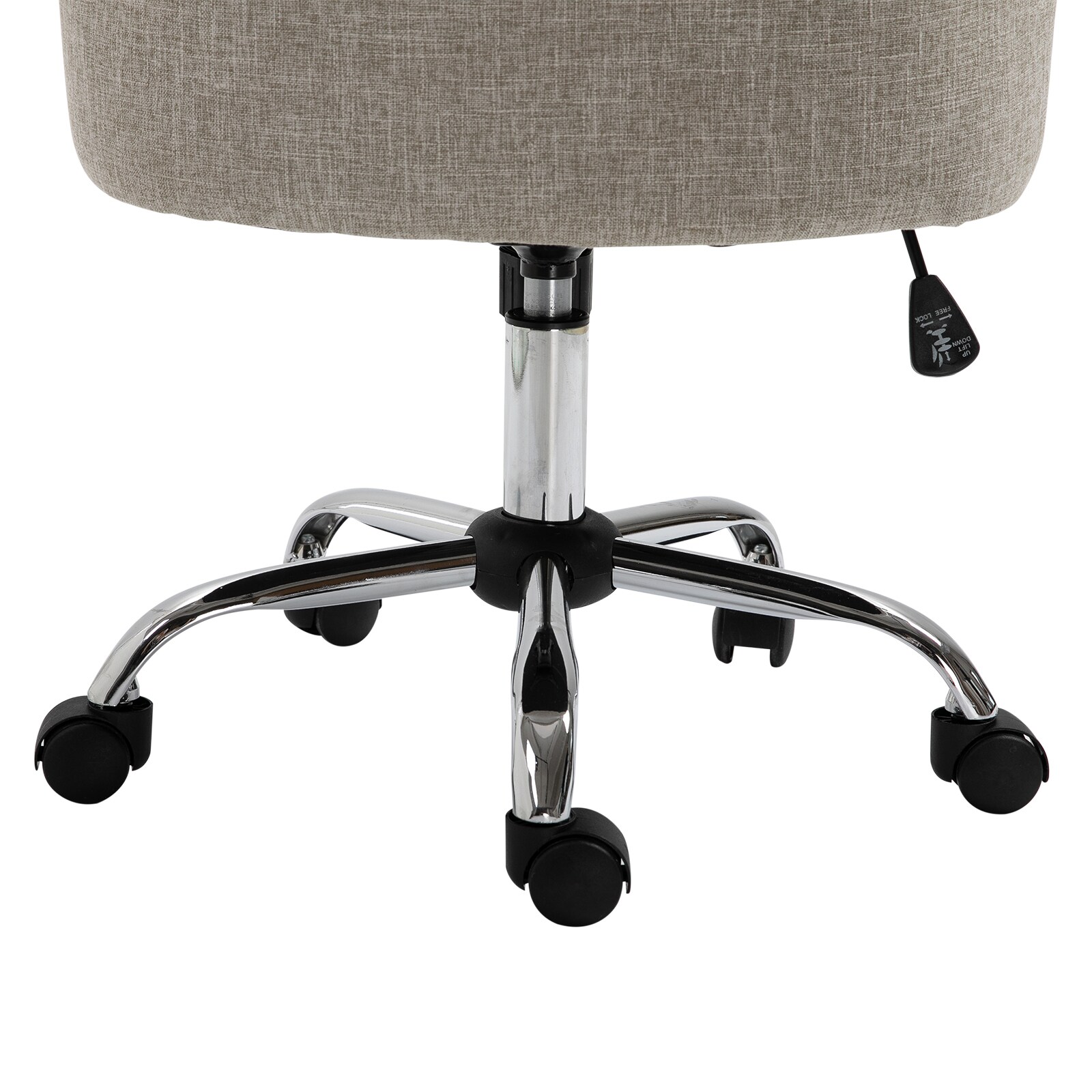 HOMCOM Polsterstuhl mit Chesterfield-Lehne hellgrau 54 x 65,5 x (84-91) cm (BxTxH)