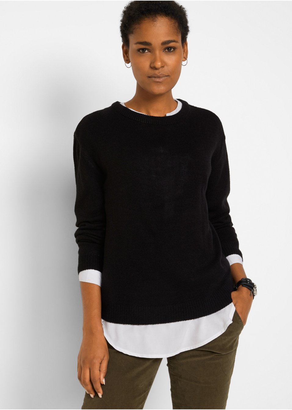 Pull en maille avec encolure ronde