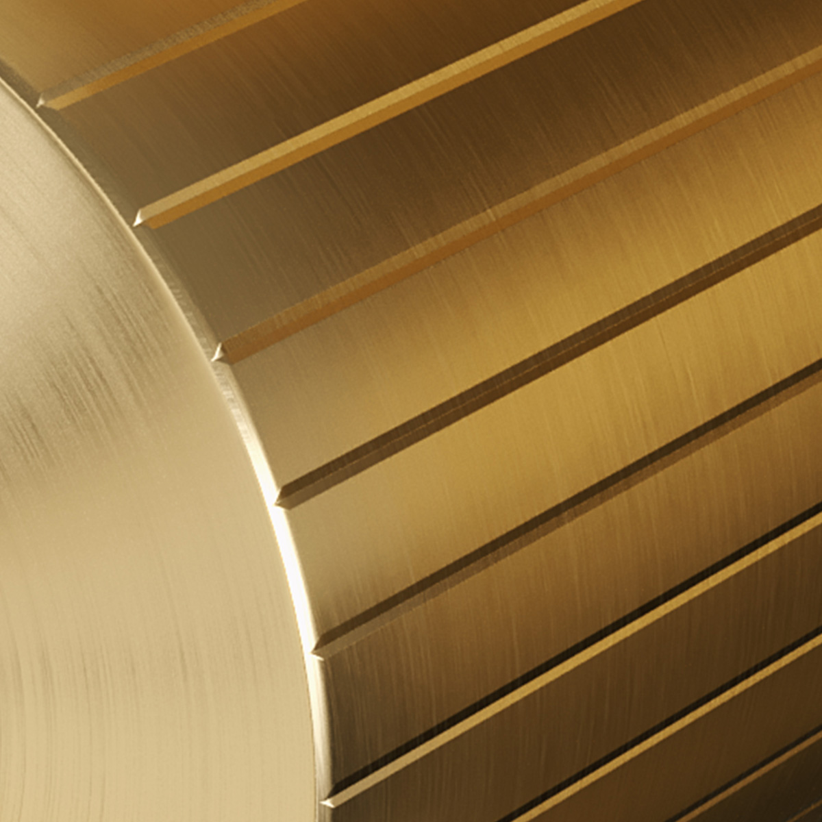 Brauer Stripe inbouw stopkraan messing geborsteld PVD