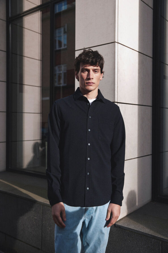 Casual Friday CFANTON LS structured jersey shirt Dark navy