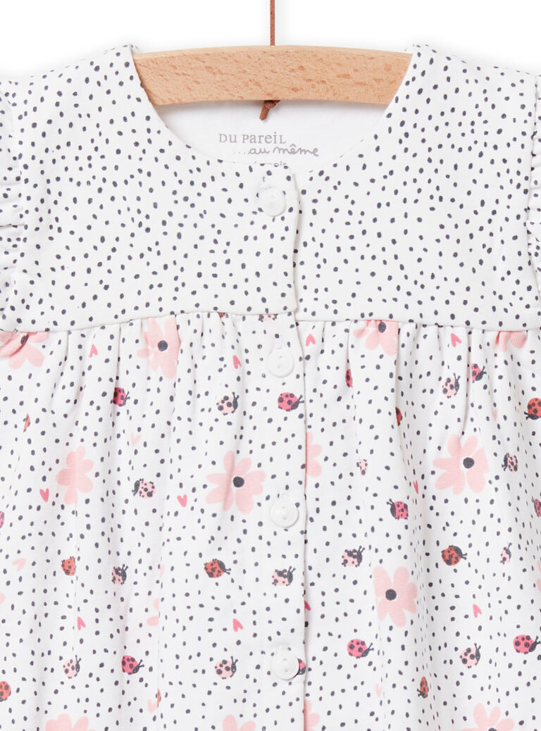Ensemble robe et legging imprimé fleuri naissance fille