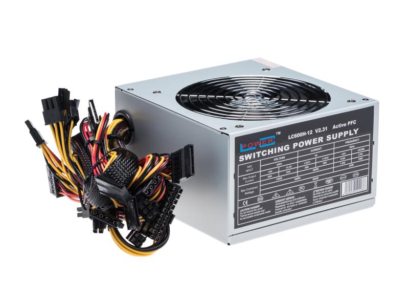 LC-Power Netzteil LC600H-12 V2.31 Office 600 W 600 W ATX-Netzteil  der Office-Serie
