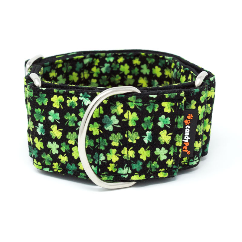 Coleira Martingale candyPet® para Cães - Modelo Verde e Preto, EXTRA LARGA