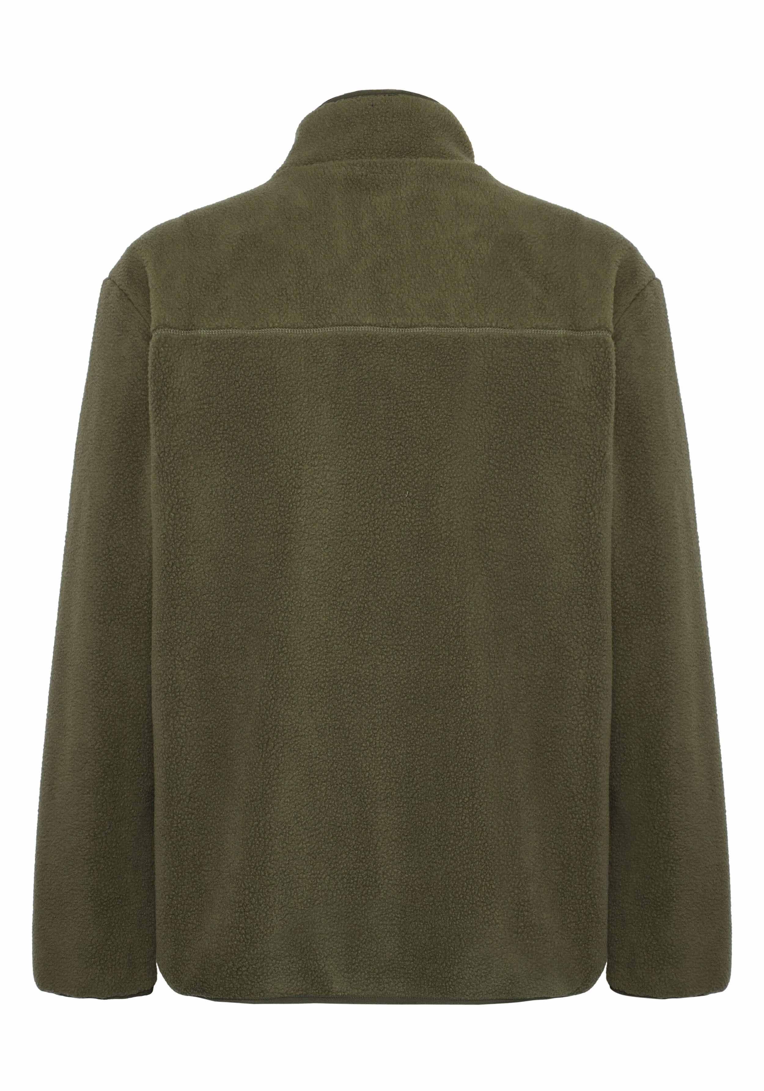 Knowledge Cotton Apparel Fleecejacke Loose Fit Zip Fleece Burned Olive