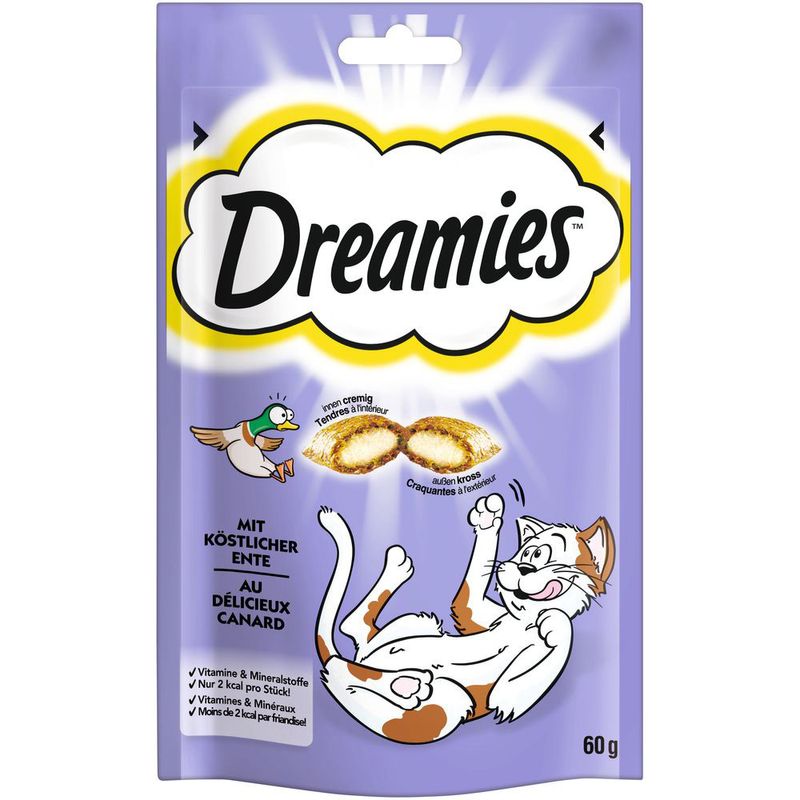 Friandises Dreamies Catisfactions, canard à prix discount sur bitiba.fr