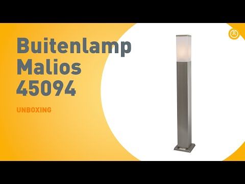 Moderne buitenlamp paal staal 80 cm IP44 - Malios