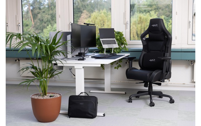 onit Gaming-Stuhl »Premium Schwarz/Grau« ()