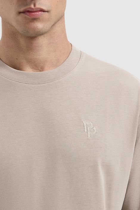 Pure Path taupe heren t-shirt