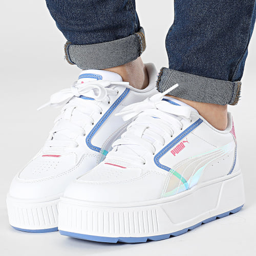 Baskets Femme Karmen Rebelle Deep Dive 395453 Puma White Fast Pink Blue