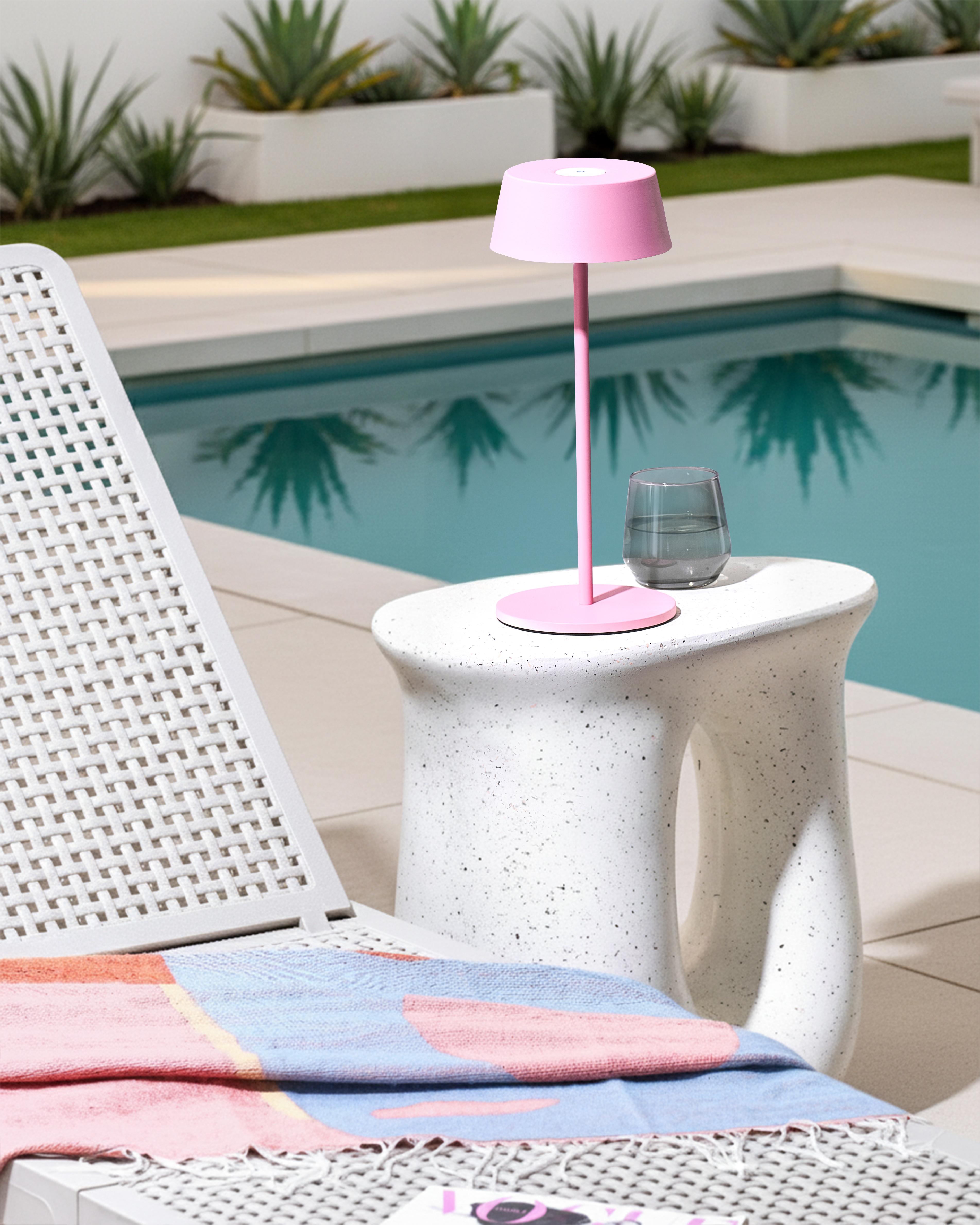 LED draadloze tafellamp GUDER met dimmer Metaal Roze