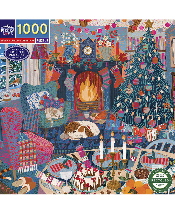 eeBoo eeBoo - Puslespil 1000 brk - English Cottage Christmas