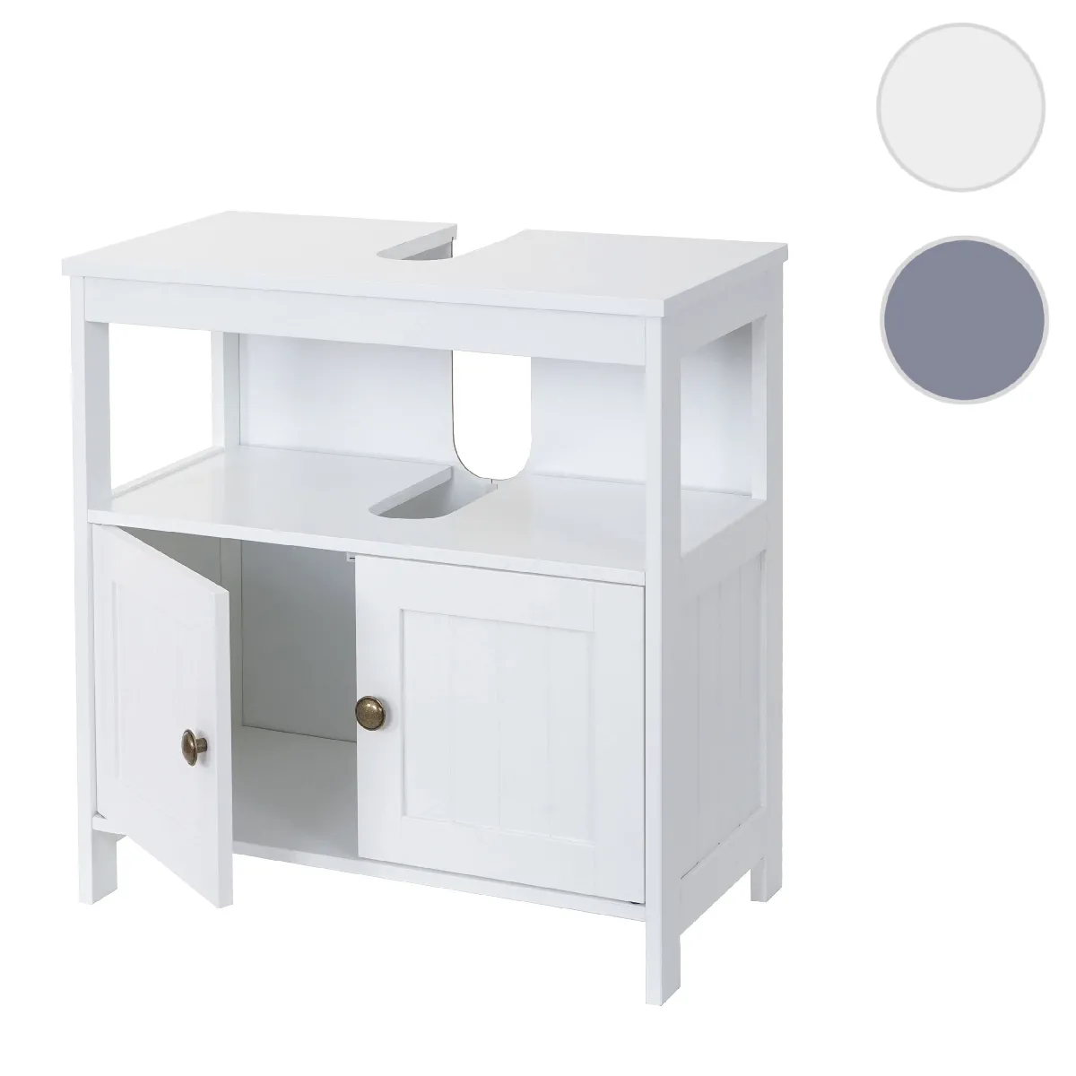 Mendler Meuble sous-lavabo HWC-B63 - Blanc