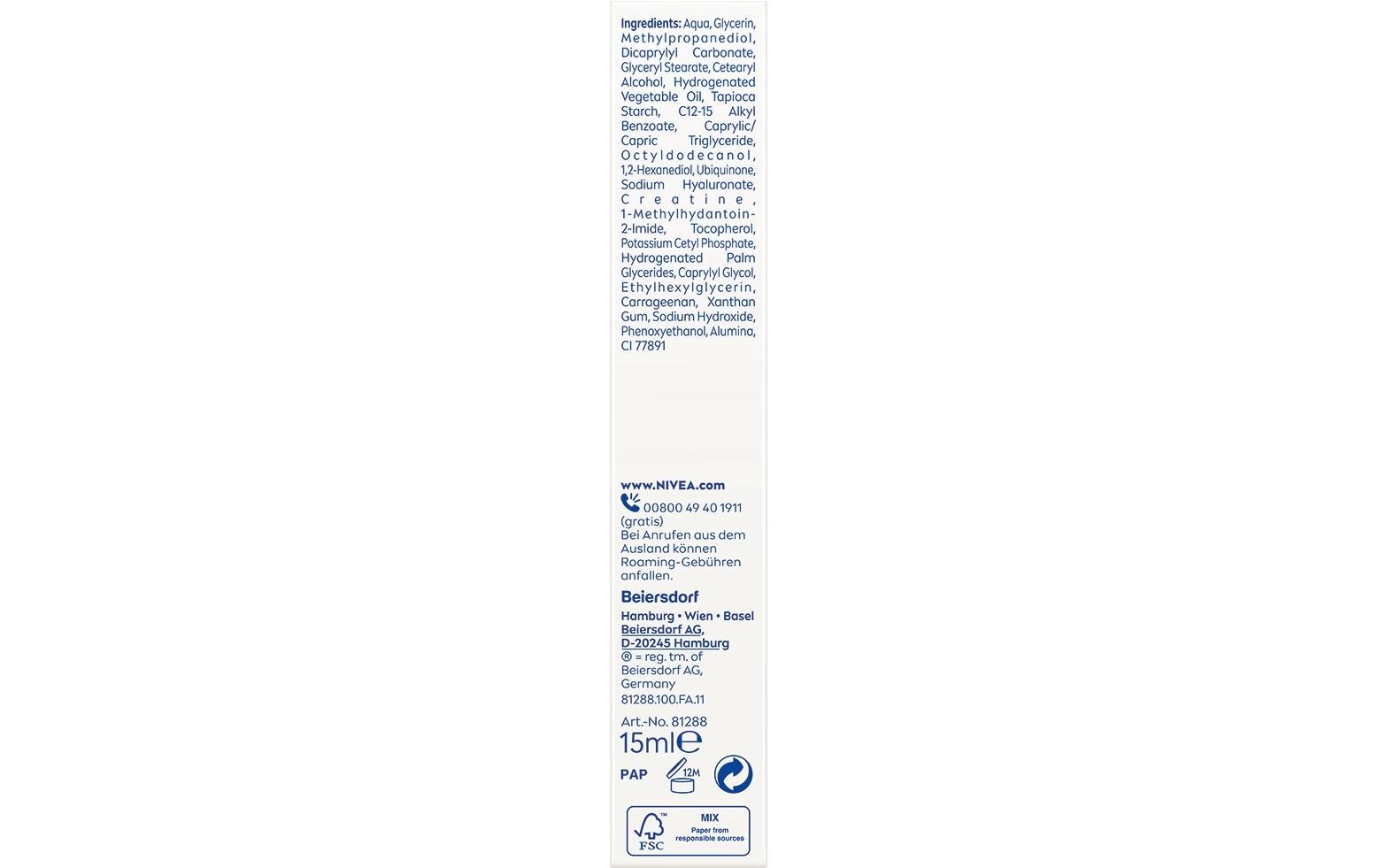 Augencreme Q10 Power Anti-Falten 15 mlLeichte Augenpflege mit 100% hautidentischem Q10 und Kreatin